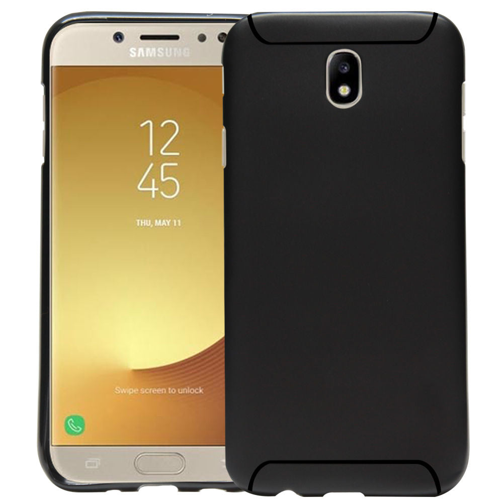 SAMSUNG GALAXY J7 PRO - 360 Degree" Sleek Matte Tpu Back Case Cover with Shining Line For SAMSUNG GALAXY J7 PRO (Black)