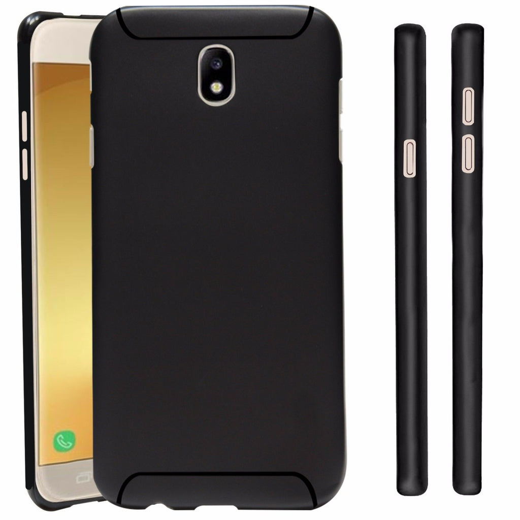 SAMSUNG GALAXY J7 PRO - 360 Degree" Sleek Matte Tpu Back Case Cover with Shining Line For SAMSUNG GALAXY J7 PRO (Black)