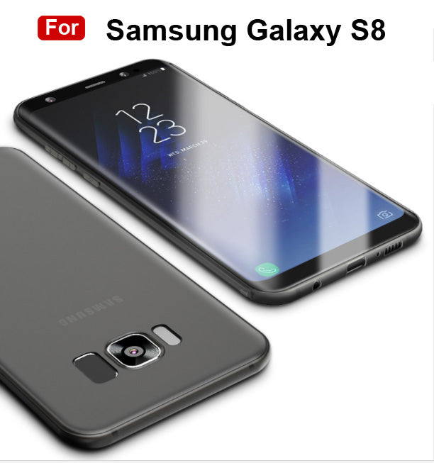 Samsung Galaxy S8 Soft Silicone 0.3mm Slim Matte TPU Shockproof Slim Back Cover Case For Samsung s8 (Black)