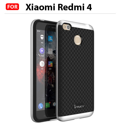 Luxury Ultra-Thin Ipaky Dual Layer Dotted Bumper Back Case Cover For Xiaomi Mi Redmi 4