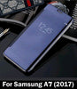 SAMSUNG GALAXY A7 (2017) -  New Luxury Smart Semi Clear View Mirror Flip Cover For SAMSUNG GALAXY A7 (2017)